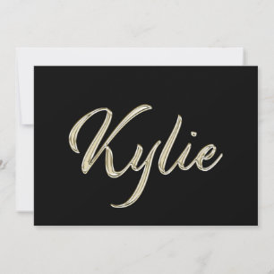 Kylie blanc or écriture carte