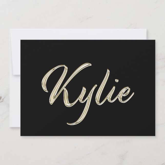 Kylie blanc or écriture carte (Devant)