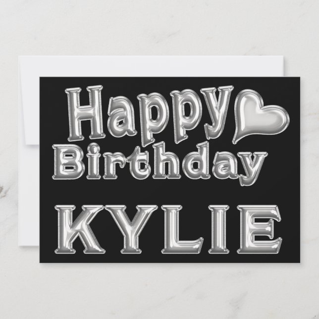 Kylie Joyeux Anniversaire Carte Carte de vœux avec (Devant)