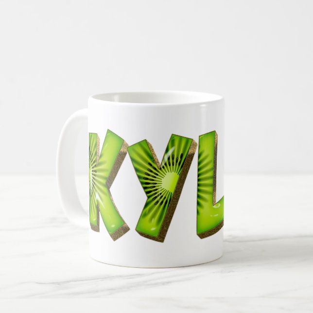 Kylie Name Kiwi Style Tasse Teetasse Café (Devant gauche)