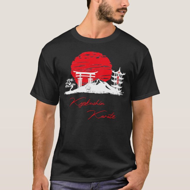 Kyokushin Karate Paysage par Zanshin-Art T-Shirt (Devant)