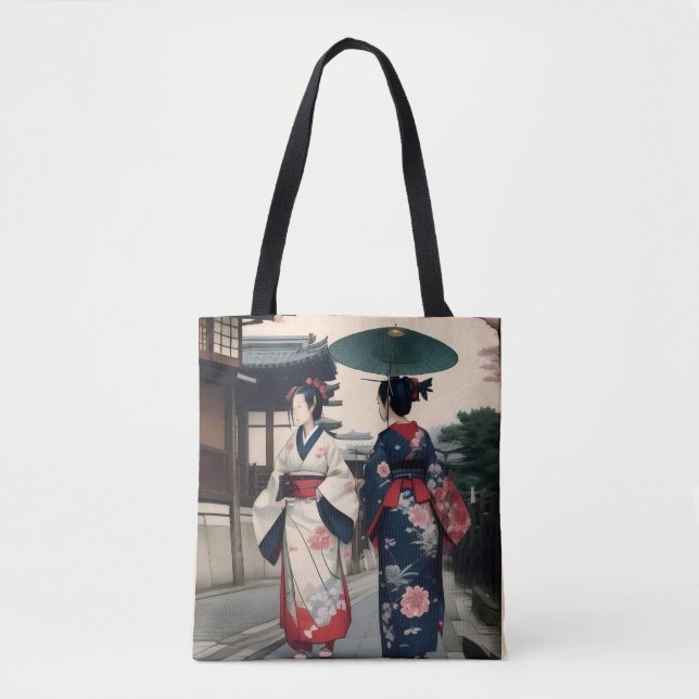 Kyoto Spring Walk Kimono Tote Bag (Devant)