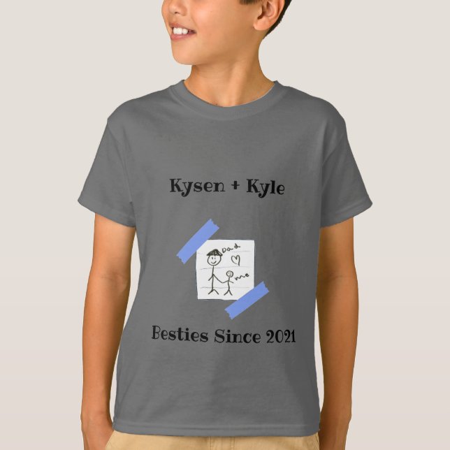 Kysen + Kyle T-Shirt Correspondant, Besties Depuis (Devant)