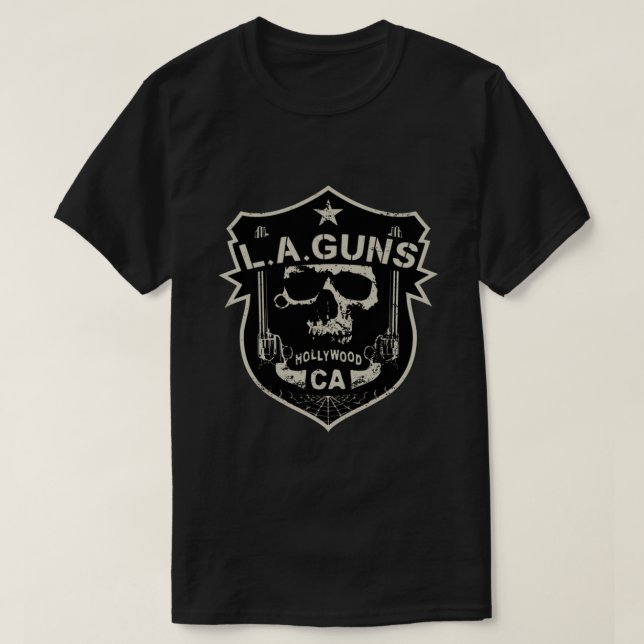 L.A. Guns Badge Hollywood T-shirt classique (Design devant)