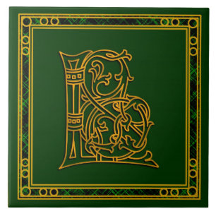 L Monogram "Irish Gold on Green" Carreaux céramiqu