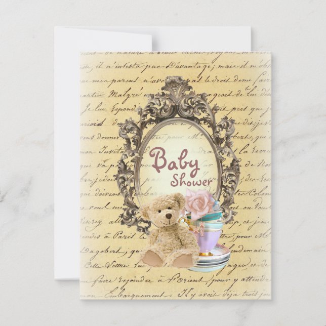 l' ours en peluche invitation à prendre une douche (Devant)