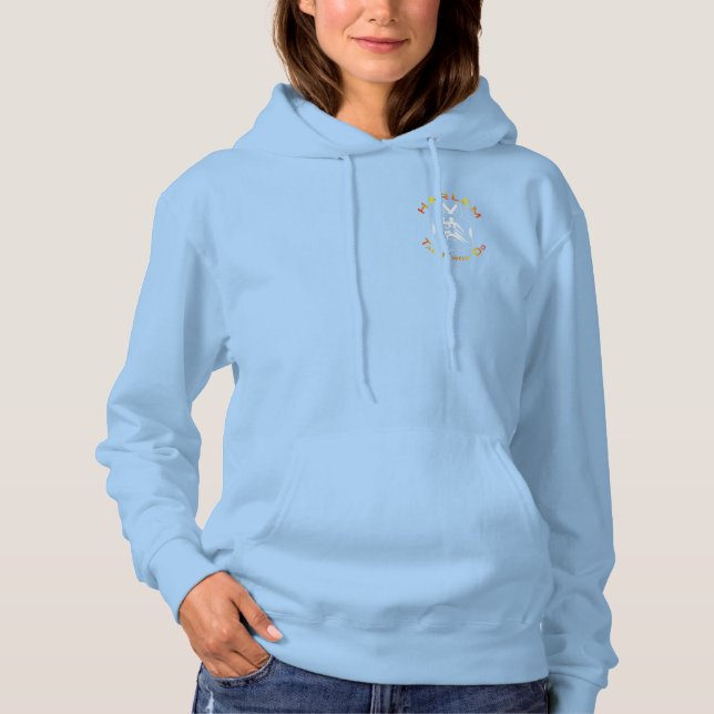 L/s Sweat - shirt à capuche noir féminin (Devant)