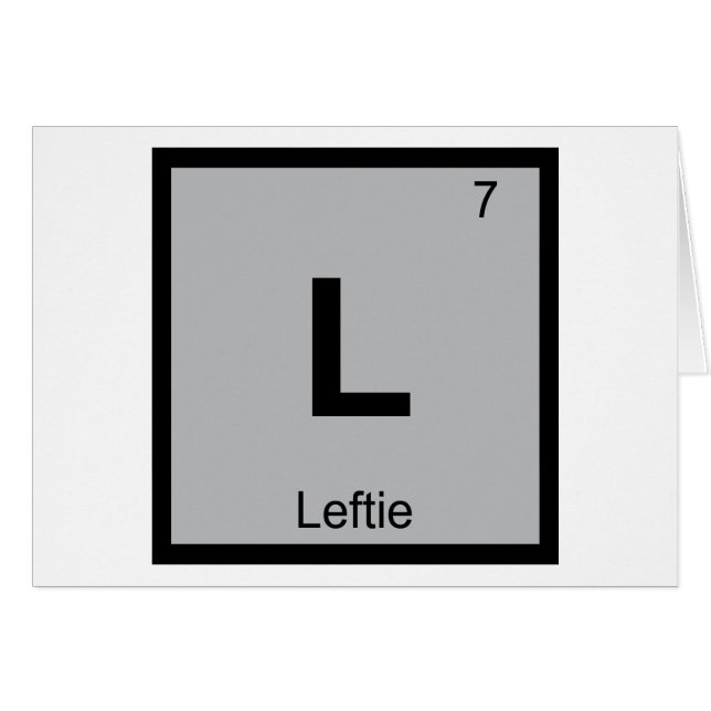 L - Symbole du tableau périodique de la chimie de  (Devant horizontal)