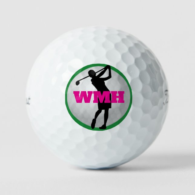 La balle de golf de Monogram pour les femmes (Recto)