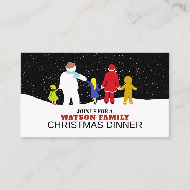 La bande de Noël, Invitation au billet de fête de  (Devant)