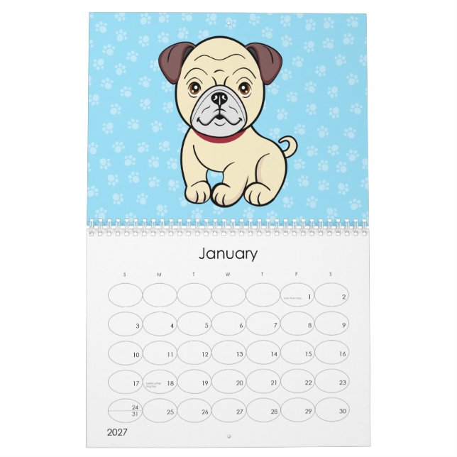 La bande dessinée mignonne poursuit le calendrier (Jan 2027)