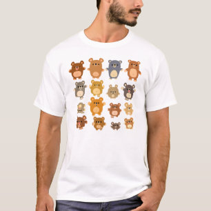 La bande dessinée mignonne soutient le T-shirt de