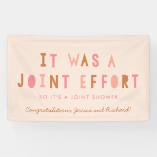 La bannière //du baby shower du couple d'effort