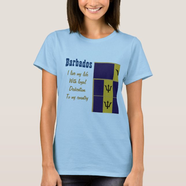 La Barbade-loyauté à mes t-shirts de mon pays (Devant)