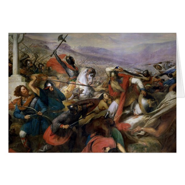 La bataille de Poitiers, gagnée par Charles Martel (Devant horizontal)