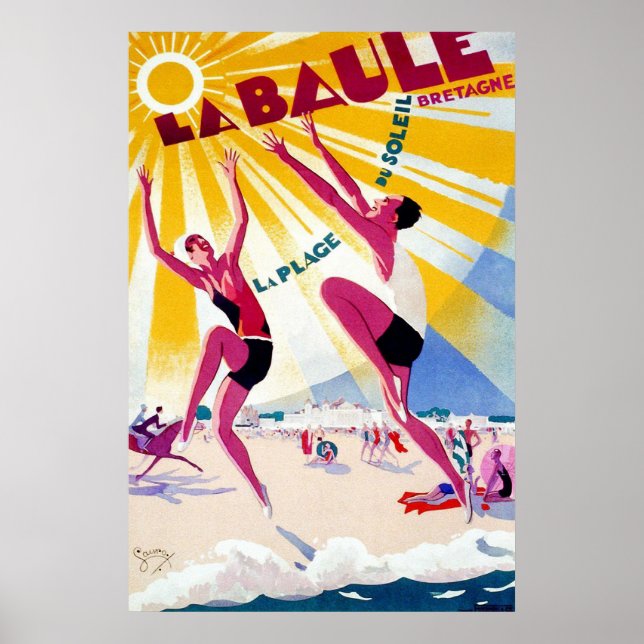 La Baule Poster de Voyage Français Vintage (Devant)