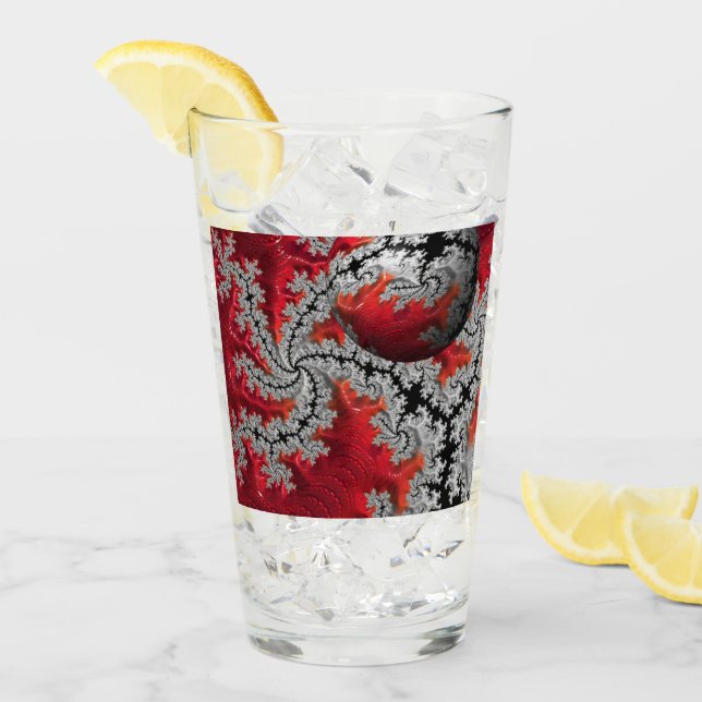 La beauté de Mandelbrots Tumbler en verre (Devant glace)