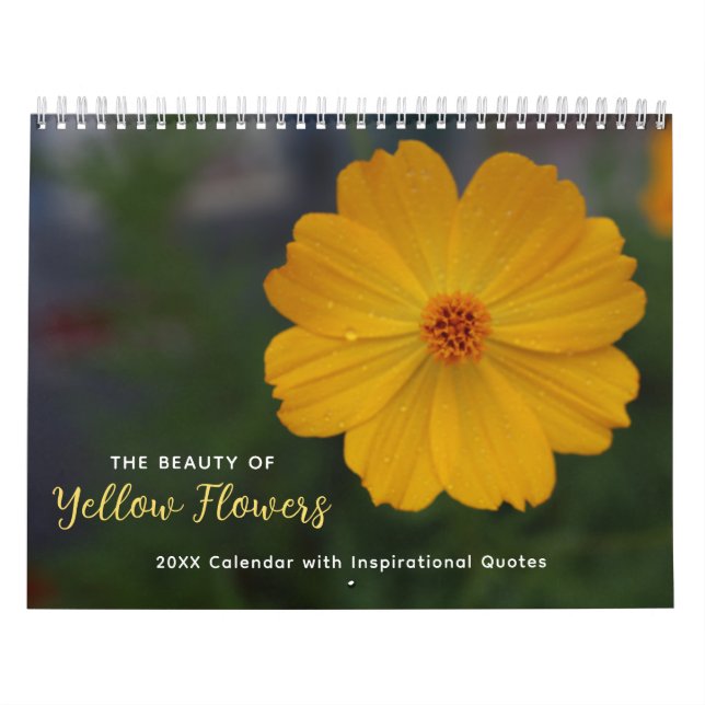 La beauté du calendrier des fleurs jaunes (Protection)