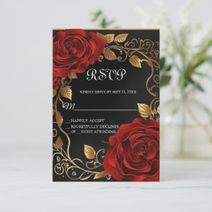 La beauté et la bête douce 16 carte RSVP
