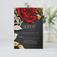 La beauté et la bête douce 16 carte RSVP
