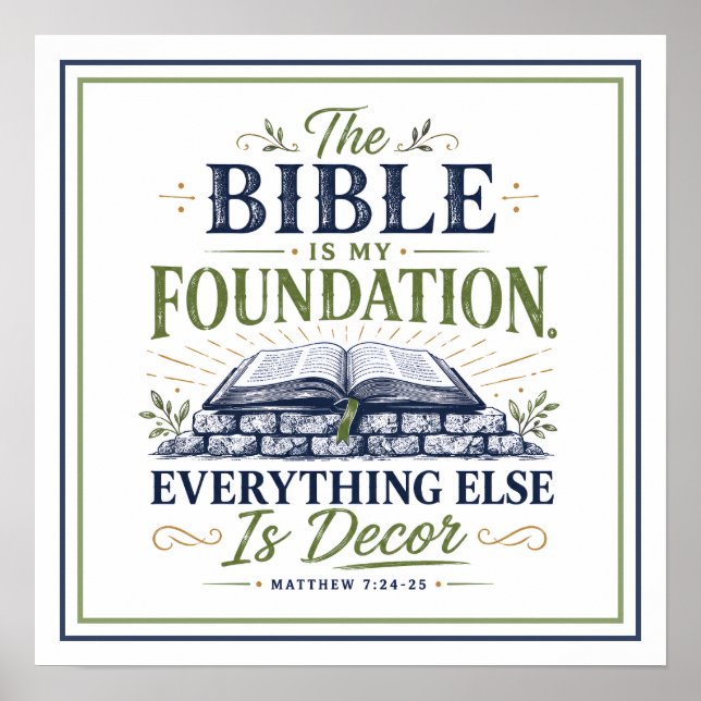 La Bible est mon fondement, tout le reste est déco (Devant)