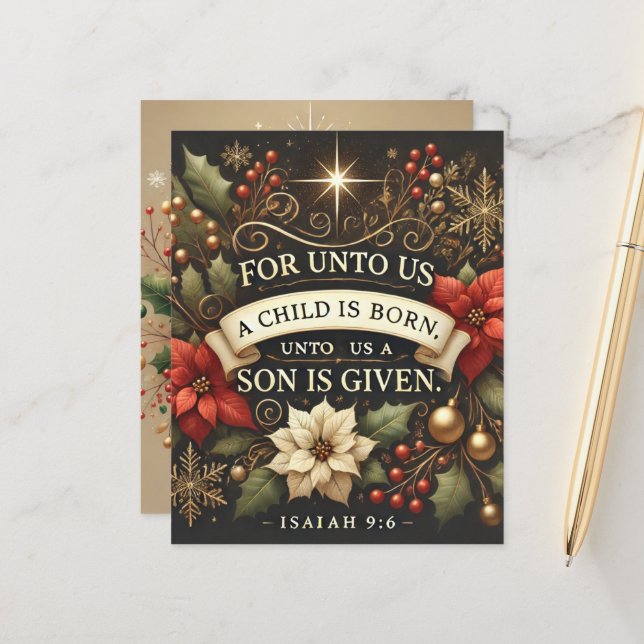 La Bible Pour Nous Un Enfant Est Né Scrapbook Papi (Devant/Arrière en situation)