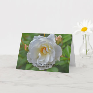 La Bible Verse de la Foi Rose blanche Carte de rem