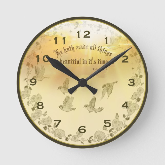 La Bible Verse Horloge - Il A Fait Toutes Les Chos (Recto)