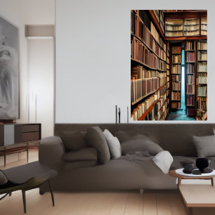 La bibliothèque   AI Art Poster