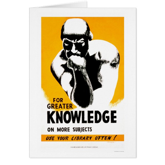 La bibliothèque est la connaissance WPA 1940 (Devant)