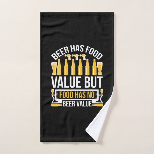 La bière a une valeur alimentaire Anniversaire (Serviette à main)