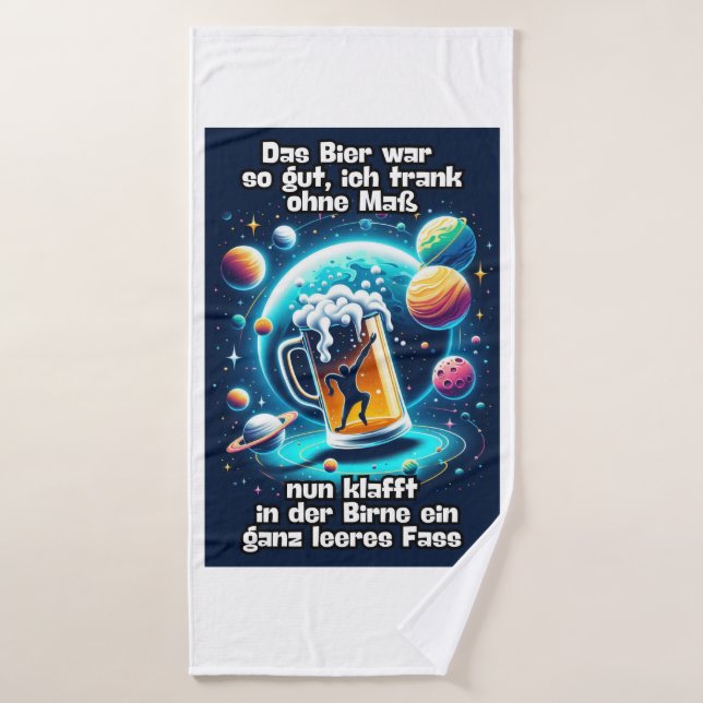 La Bière dans la tête (Serviette de bain)