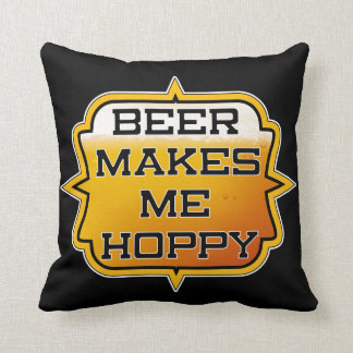 La bière me rend HOPPY - Coussin décoratif 40 cm x