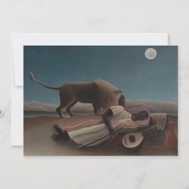 La Bohémienne endormie d'Henri Rousseau, Art Vinta (Devant)