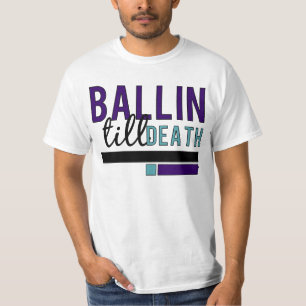 La boule labourent le T-shirt de raisin de la mort