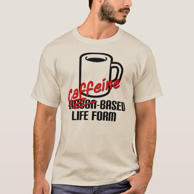 La caféine a basé le T-shirt drôle de café de (Devant)