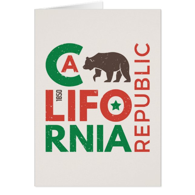 La Californie avec le logo d'ours gris (Devant)