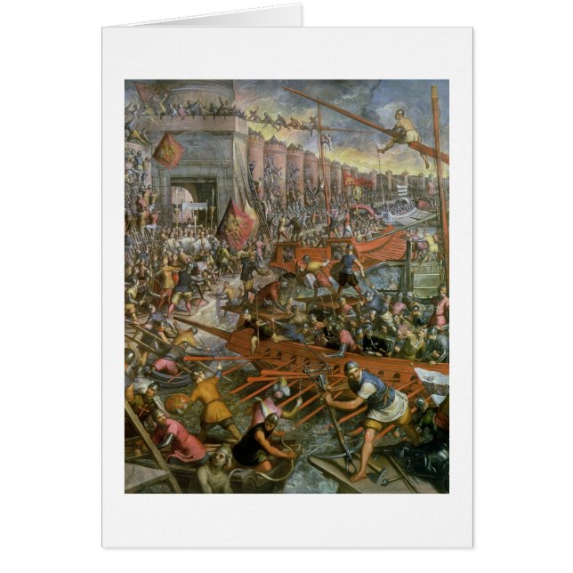 La capture de Constantinople en 1204 (huile sur le (Devant)