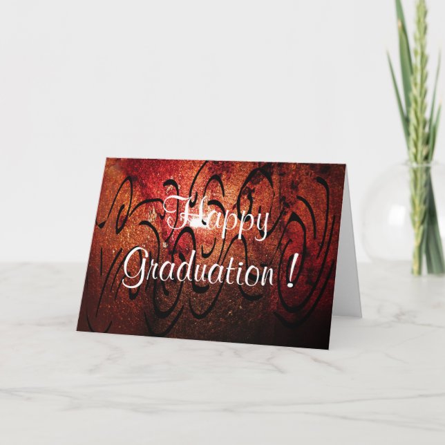 La carte Abstraite de graduation d'Amber ! (Devant)