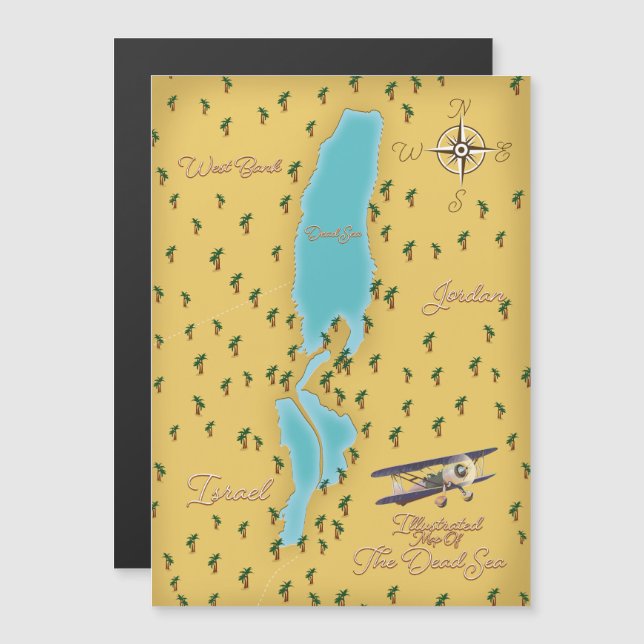 La carte ancienne de la mer Morte (Devant / Derrière)