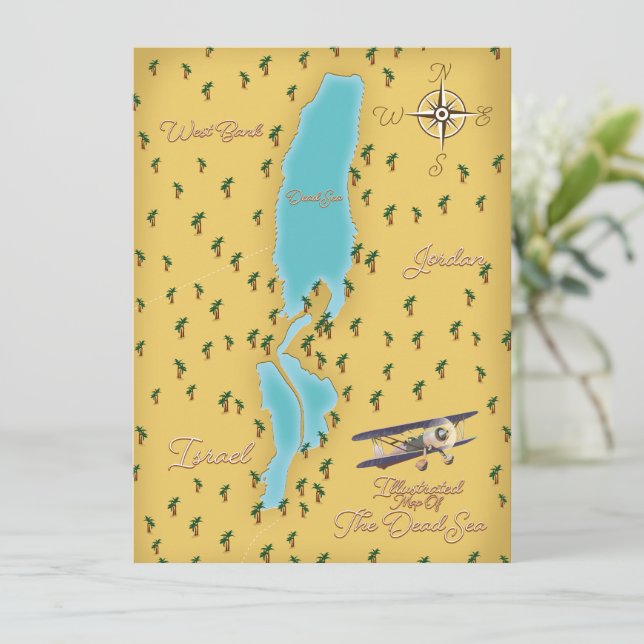 La carte ancienne de la mer Morte (Debout devant)