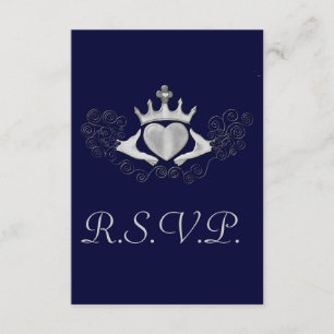 La carte Claddagh R.S.V.P (Argent)