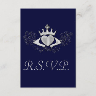 La carte Claddagh R.S.V.P (Argent)