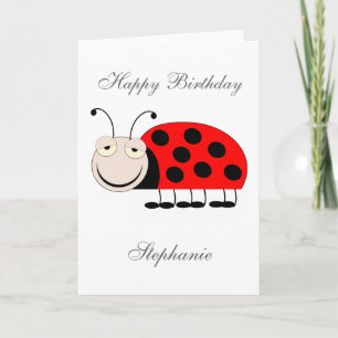 La carte d'anniversaire de coccinelle ajoutent