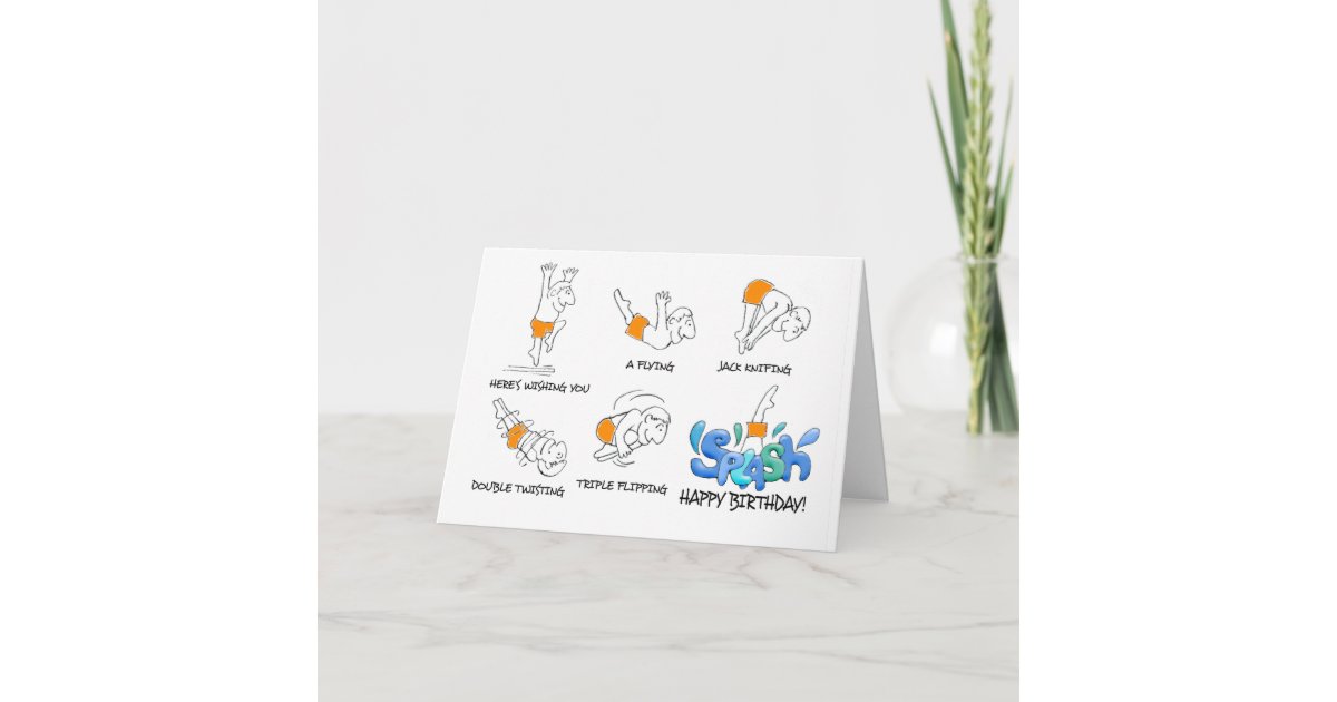 La Carte D Anniversaire De Fantaisie De Plongeur Zazzle Fr