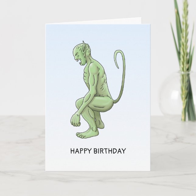 La carte d'anniversaire de lutin (Devant)
