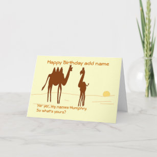 Cartes Chameau D Anniversaire Zazzle Fr