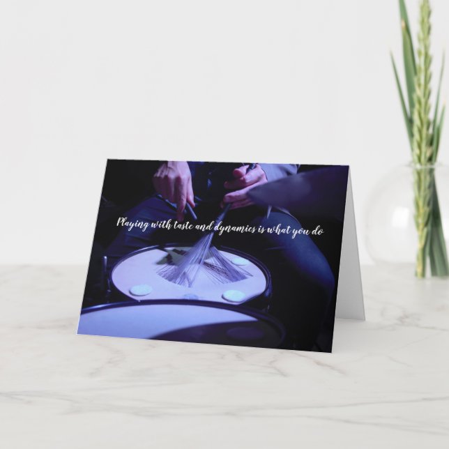 La Carte D'Anniversaire Du Batteur Joue Avec Goût  (Devant)