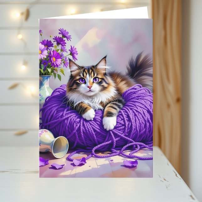 La carte d'anniversaire sur le thème des chats la  (Créateur téléchargé)