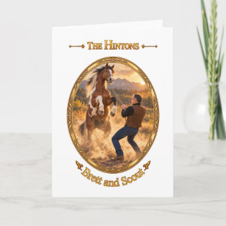 La carte d'art équestre de Brett et Scout Hinton